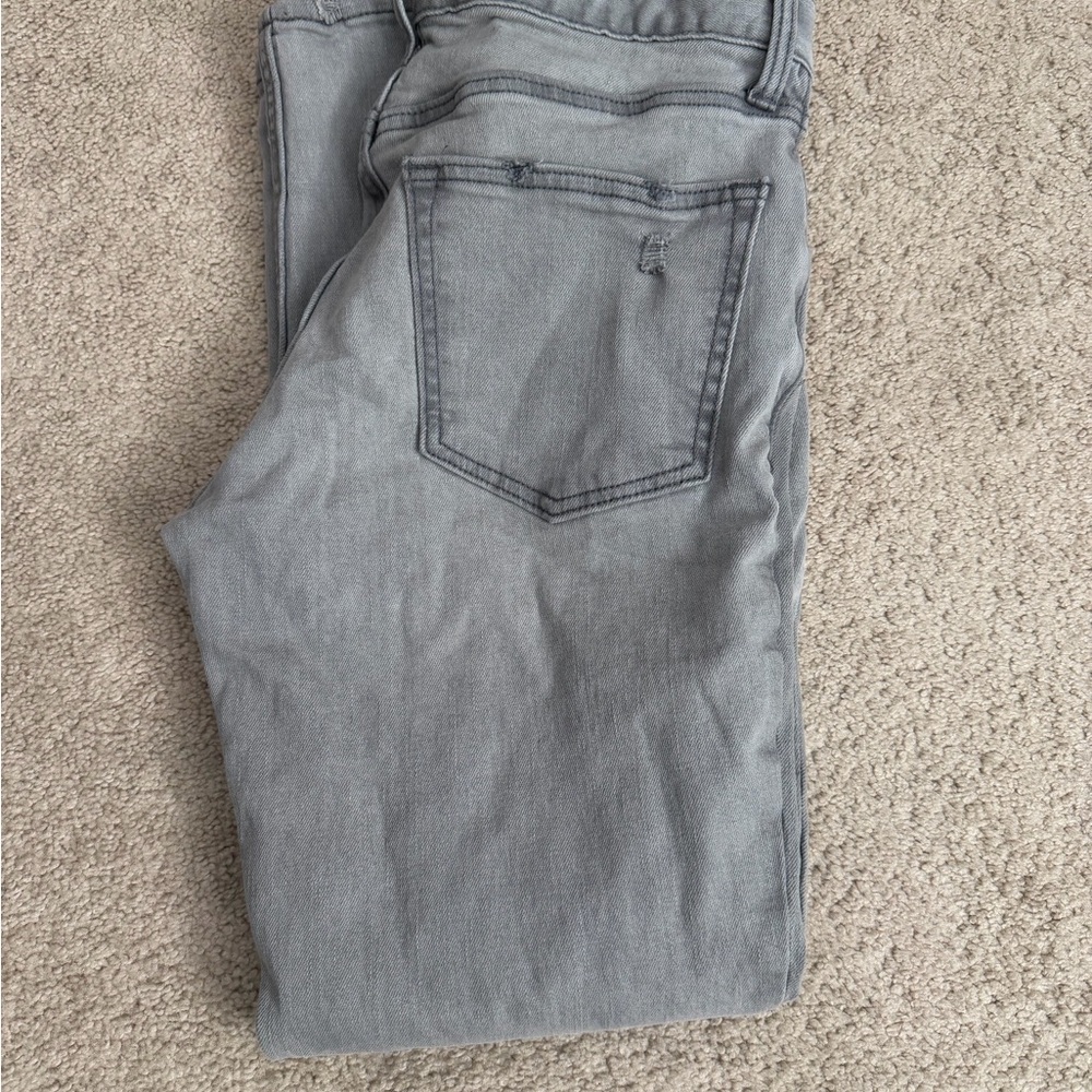 Old Navy Light Gray Folded Denim Jeans with Back Pocket Detail